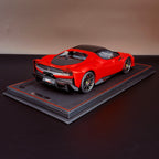 BBR Models Ferrari 296 Speciale Rosso Corsa con Techo Negro – Coche a Escala 1:18 con Vitrina (Edición Limitada 96 unidades) de BBR Models