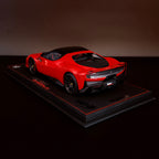 BBR Models Ferrari 296 Speciale Rosso Corsa con Techo Negro – Coche a Escala 1:18 con Vitrina (Edición Limitada 96 unidades) de BBR Models