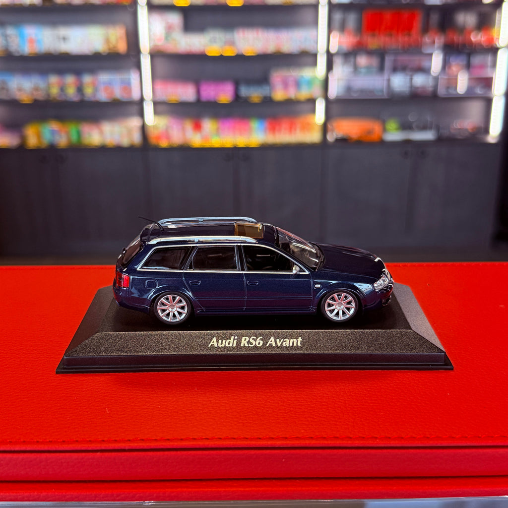 Audi RS6 Avant (C5) 2002 Blue Metallic 1:43 by Maxichamps