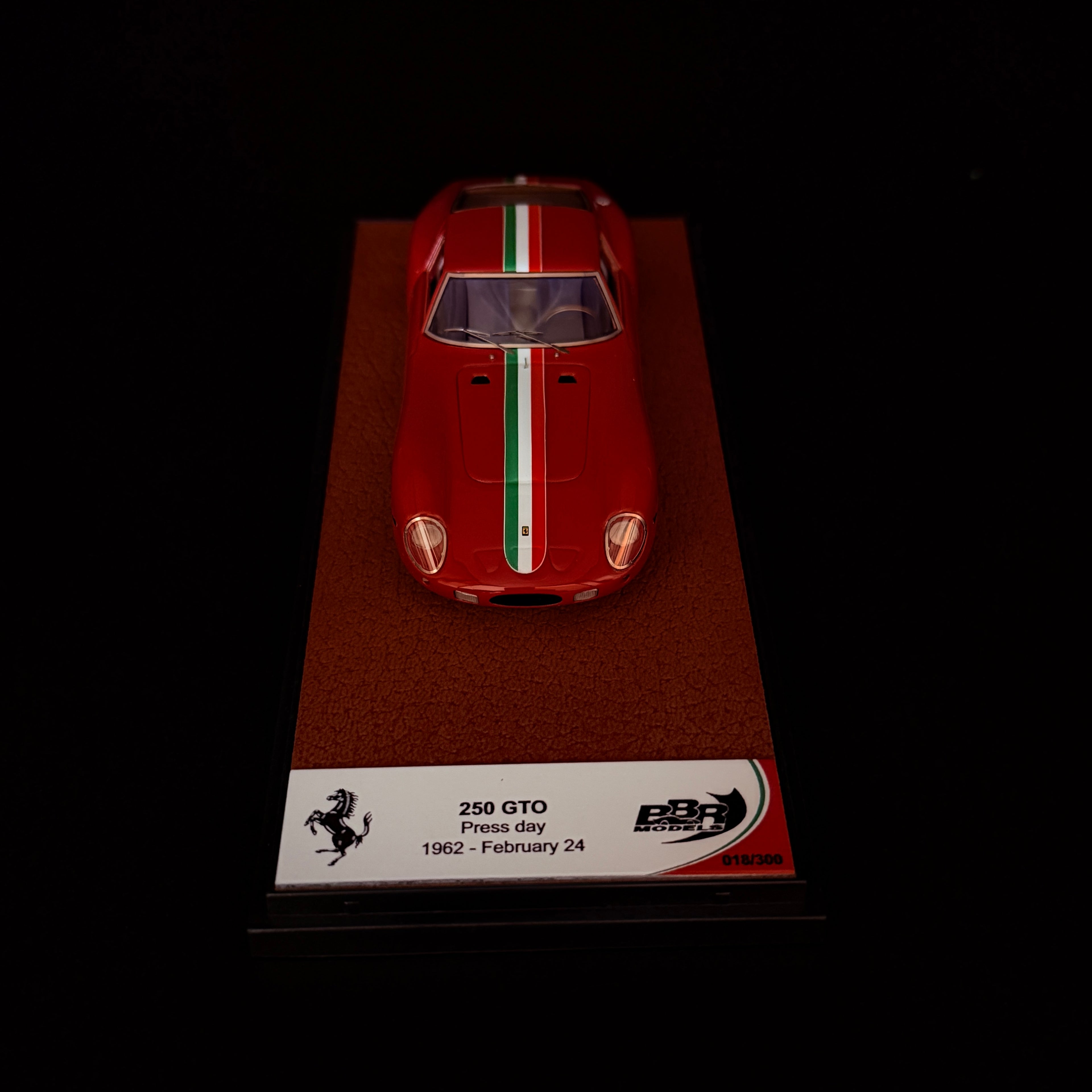 1/43 BBR Ferrari 250 GTO Press Day 1962 Italian Stripe Red