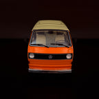 Volkswagen T3a Minibus 1978 Orange / Weiß Maßstab 1:18 Modell