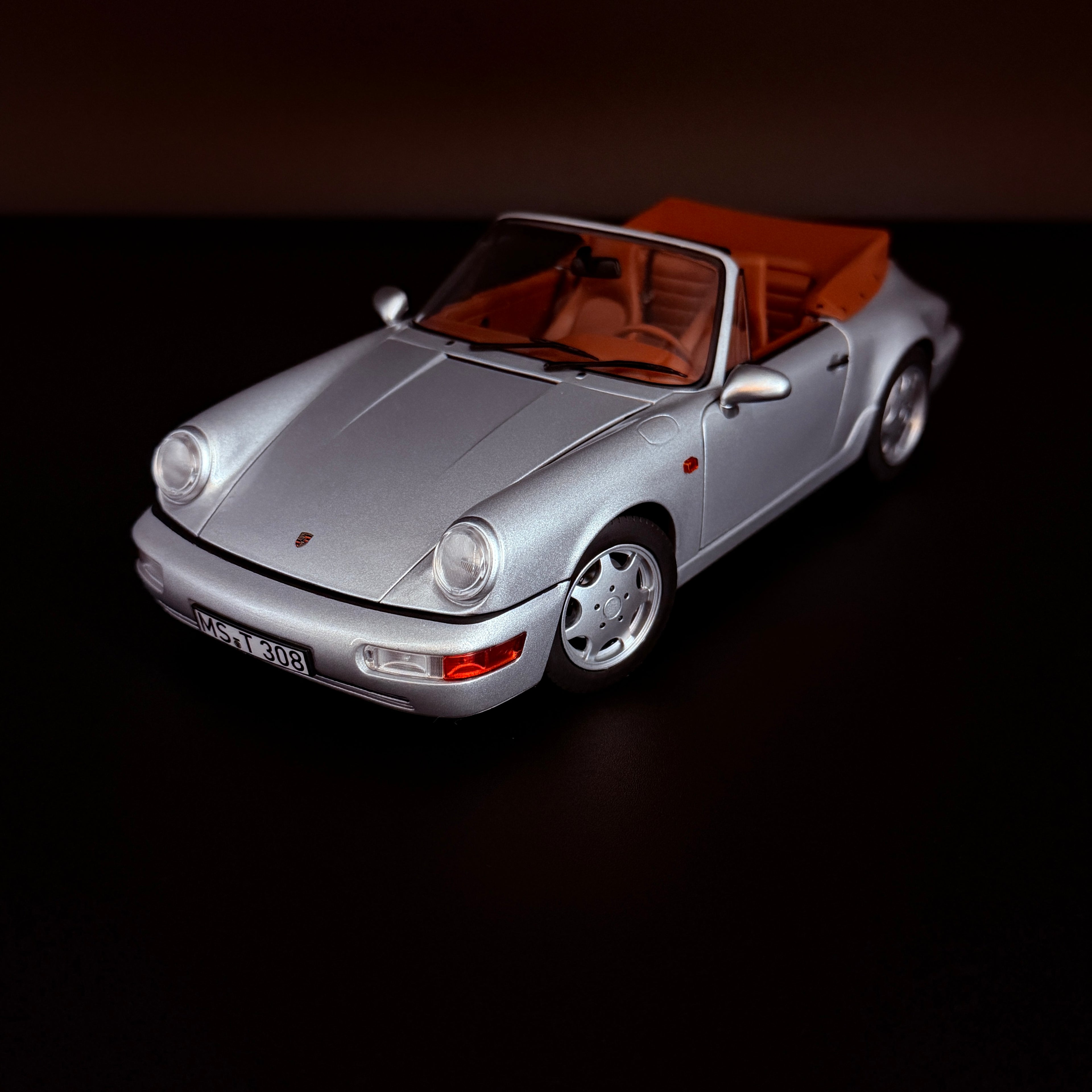 Porsche 911 964 Carrera 2 Cabriolet 1990 Silber Norev 1/18 Automodell