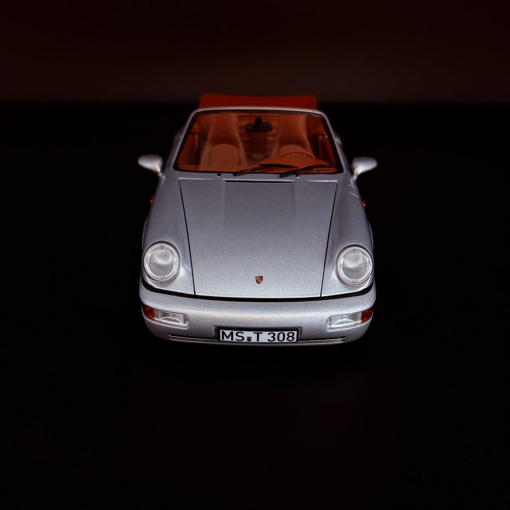 Porsche 911 964 Carrera 2 Cabriolet 1990 Silber Norev 1/18 Automodell