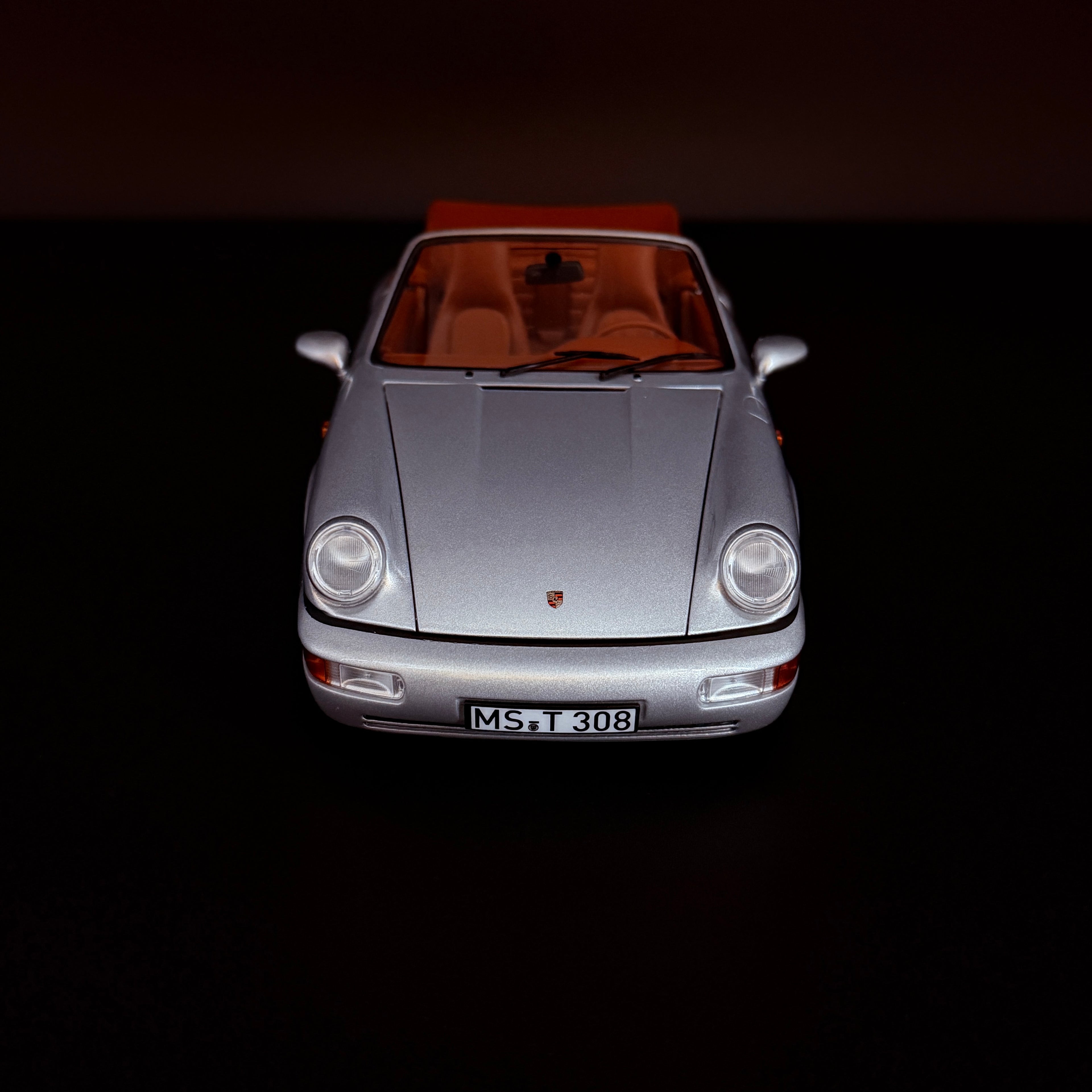 Porsche 911 964 Carrera 2 Cabriolet 1990 Silber Norev 1/18 Automodell