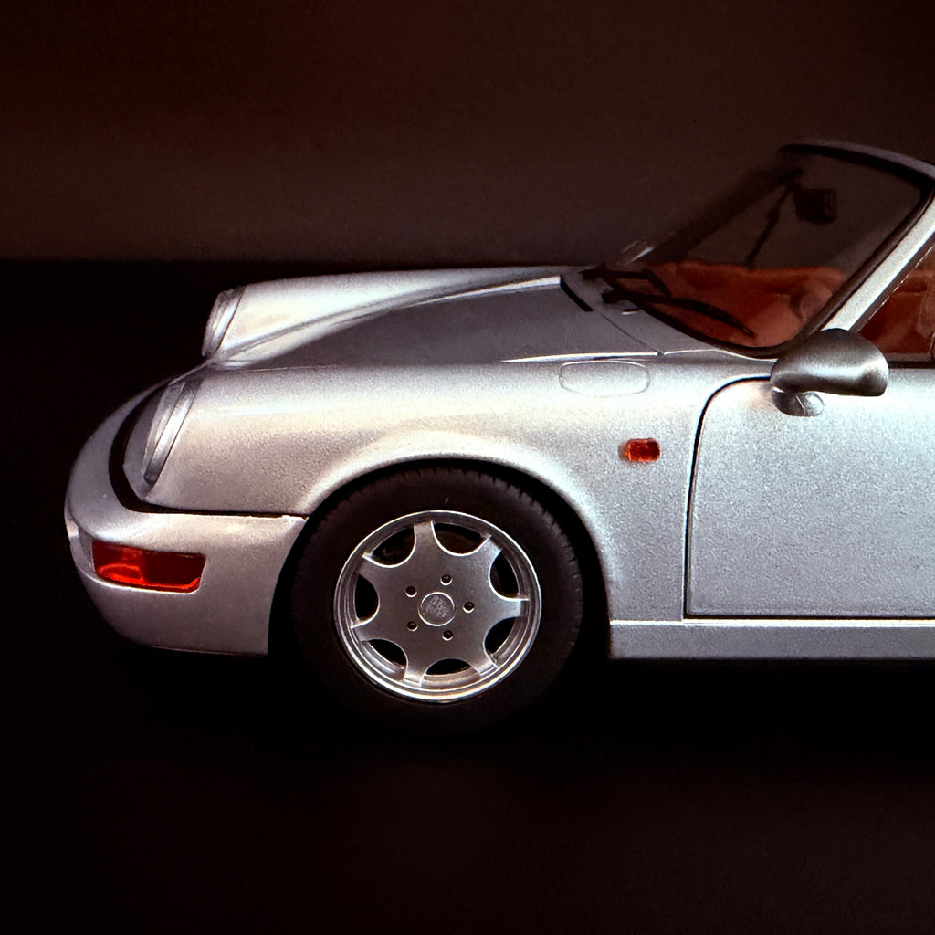 Porsche 911 964 Carrera 2 Cabriolet 1990 Silber Norev 1/18 Automodell
