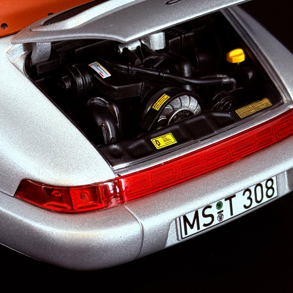 Porsche 911 964 Carrera 2 Cabriolet 1990 Silber Norev 1/18 Automodell