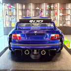 BMW E36 LTO Sedan Turbo od Khyzyla Saleema Avus Blue 2023 – 1:18 OttOmobile