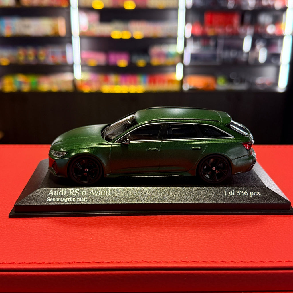 Audi RS 6 Avant (C8) 2019 Matt Sonoma Green 1:43 by Minichamps