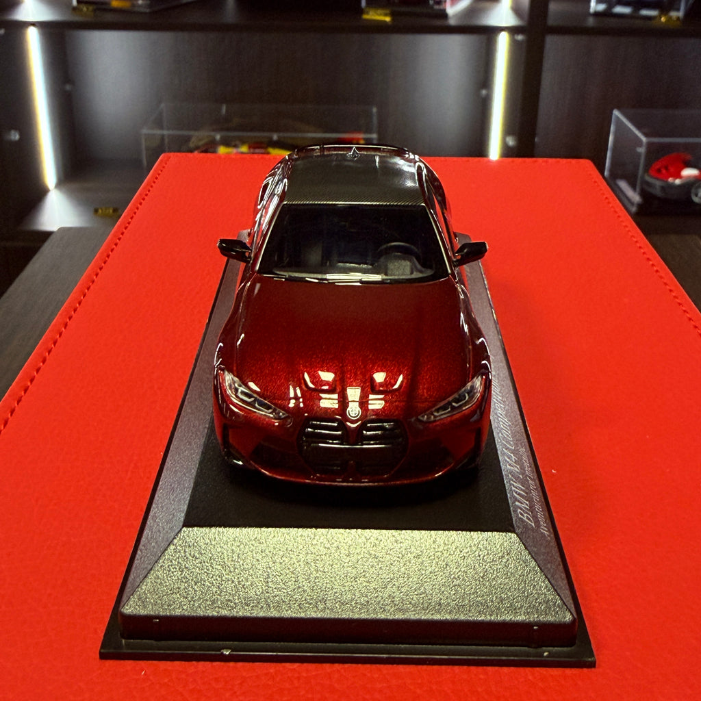 BMW M4 Competition G82 2020 raudonos metaliko spalvos 1:43, Minichamps