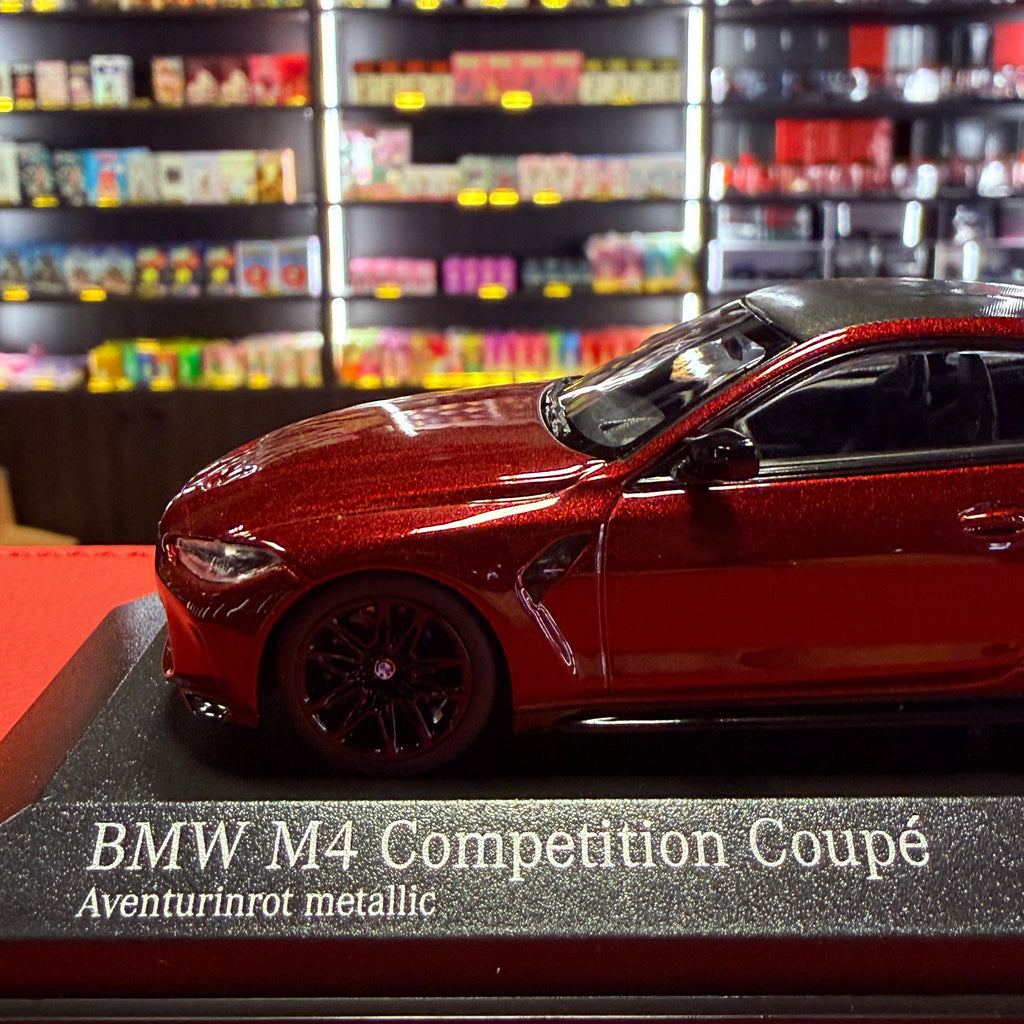 BMW M4 Competition G82 2020 raudonos metaliko spalvos 1:43, Minichamps