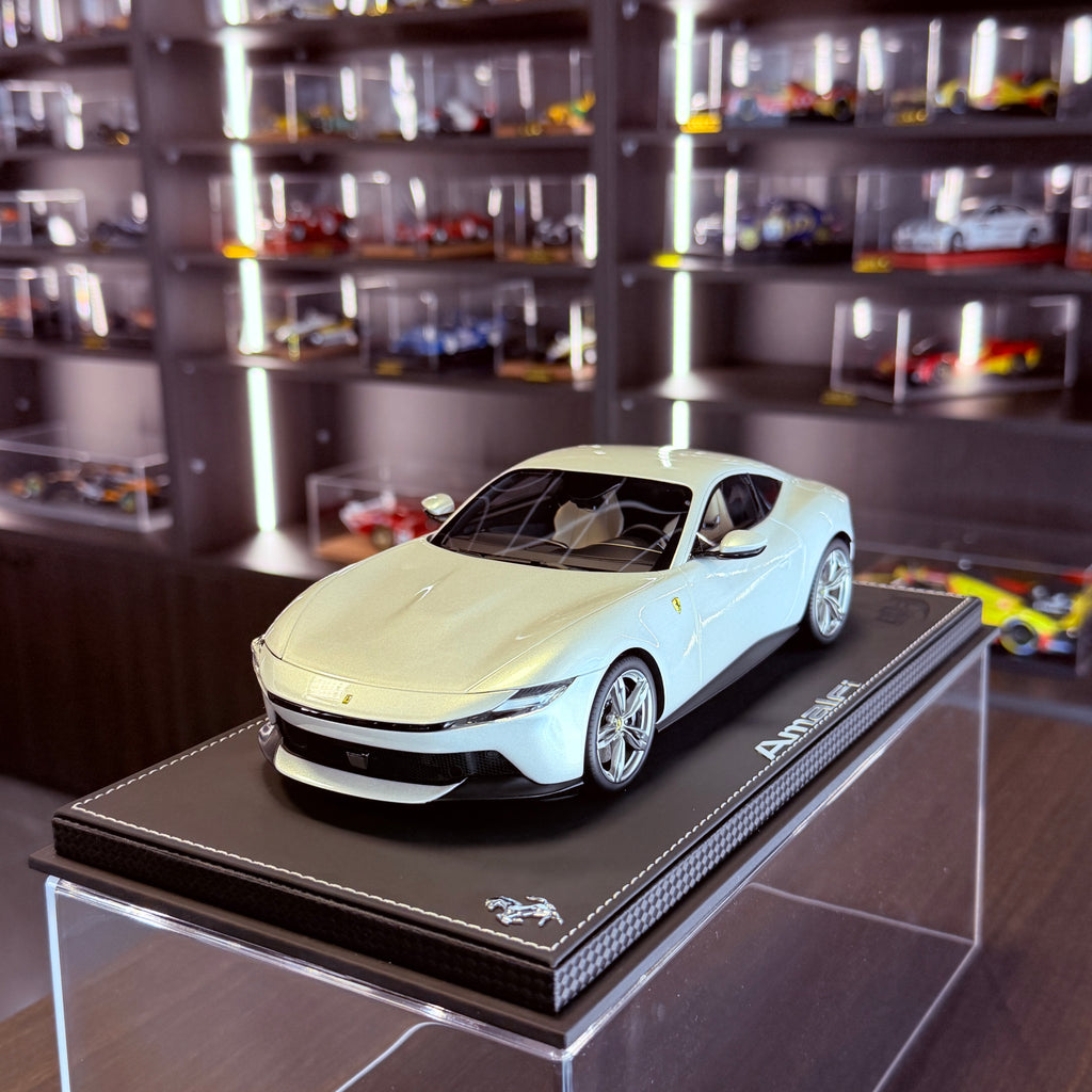Ferrari Amalfi Grigio Abu Dhabi 1:18 Scale with Display Case by BBR Models (Limited 12 pcs.)