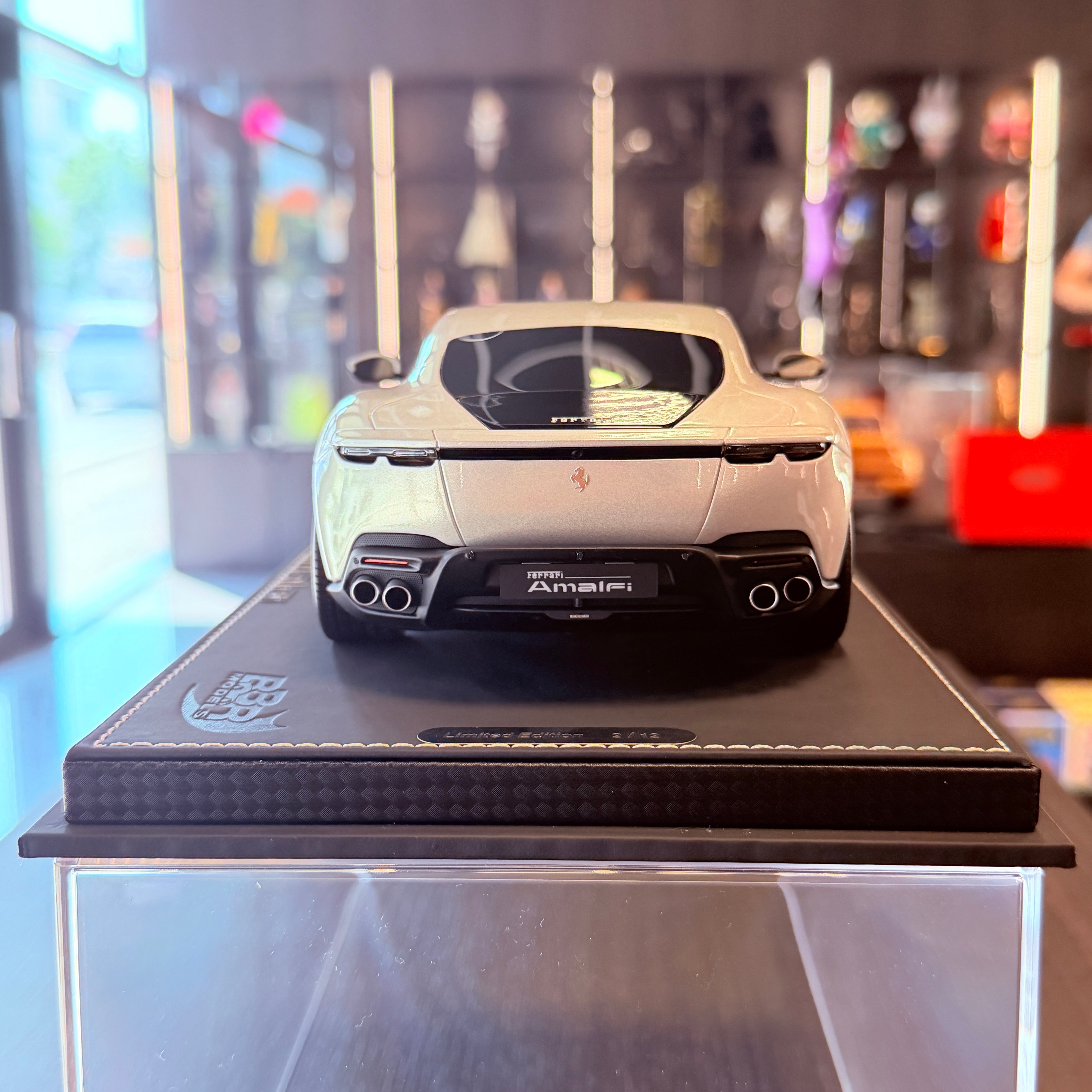 Ferrari Amalfi Grigio Abu Dhabi 1:18 Scale with Display Case by BBR Models (Limited 12 pcs.)