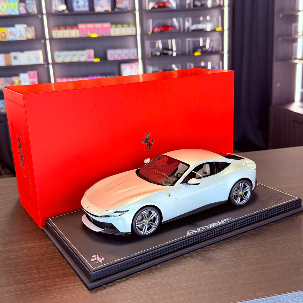 Ferrari Amalfi Grigio Abu Dhabi 1:18 Scale with Display Case by BBR Models (Limited 12 pcs.)