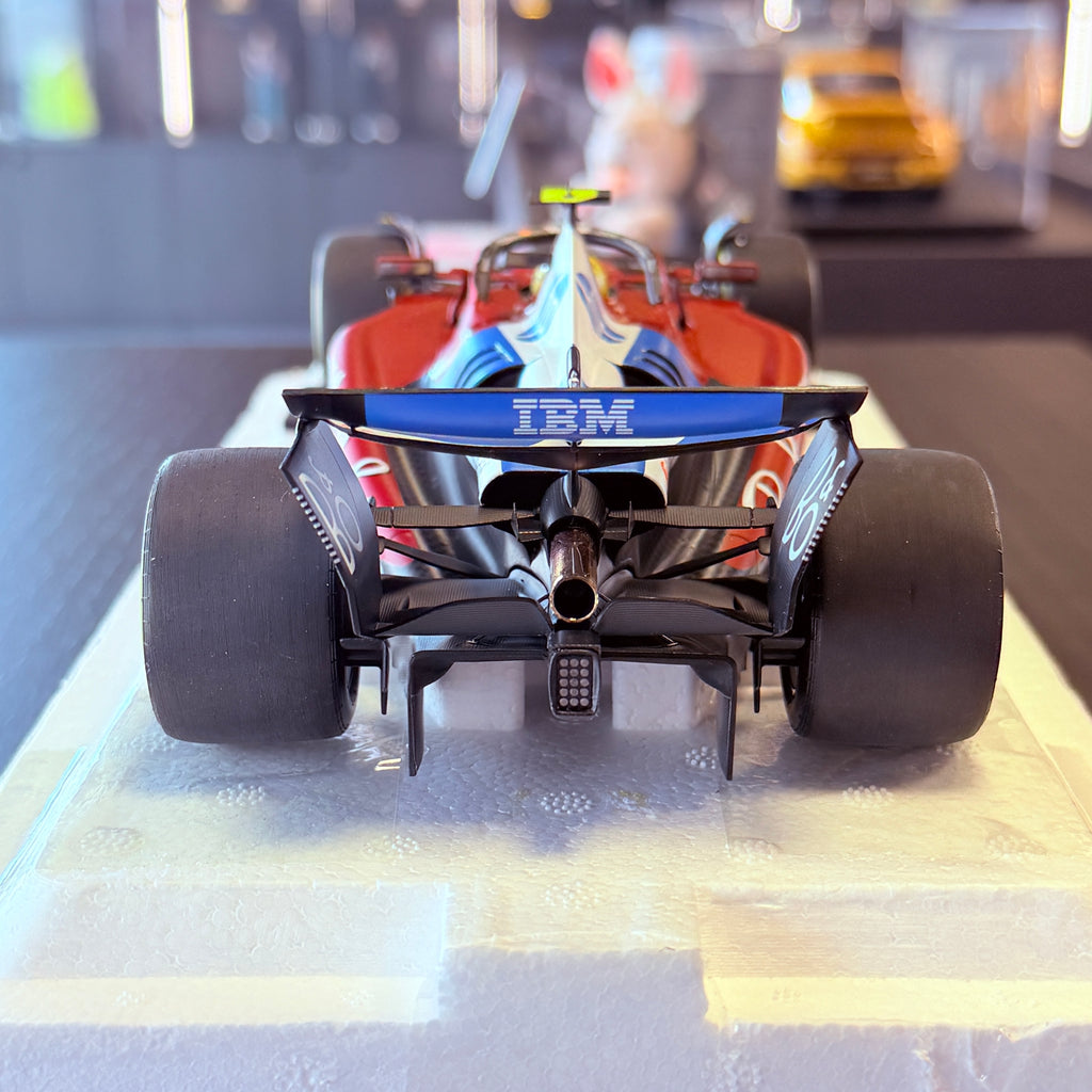 Ferrari SF-25 Miami Grand Prix 2025 Lewis Hamilton #44 1:18 Scale with Display Case by BBR Models
