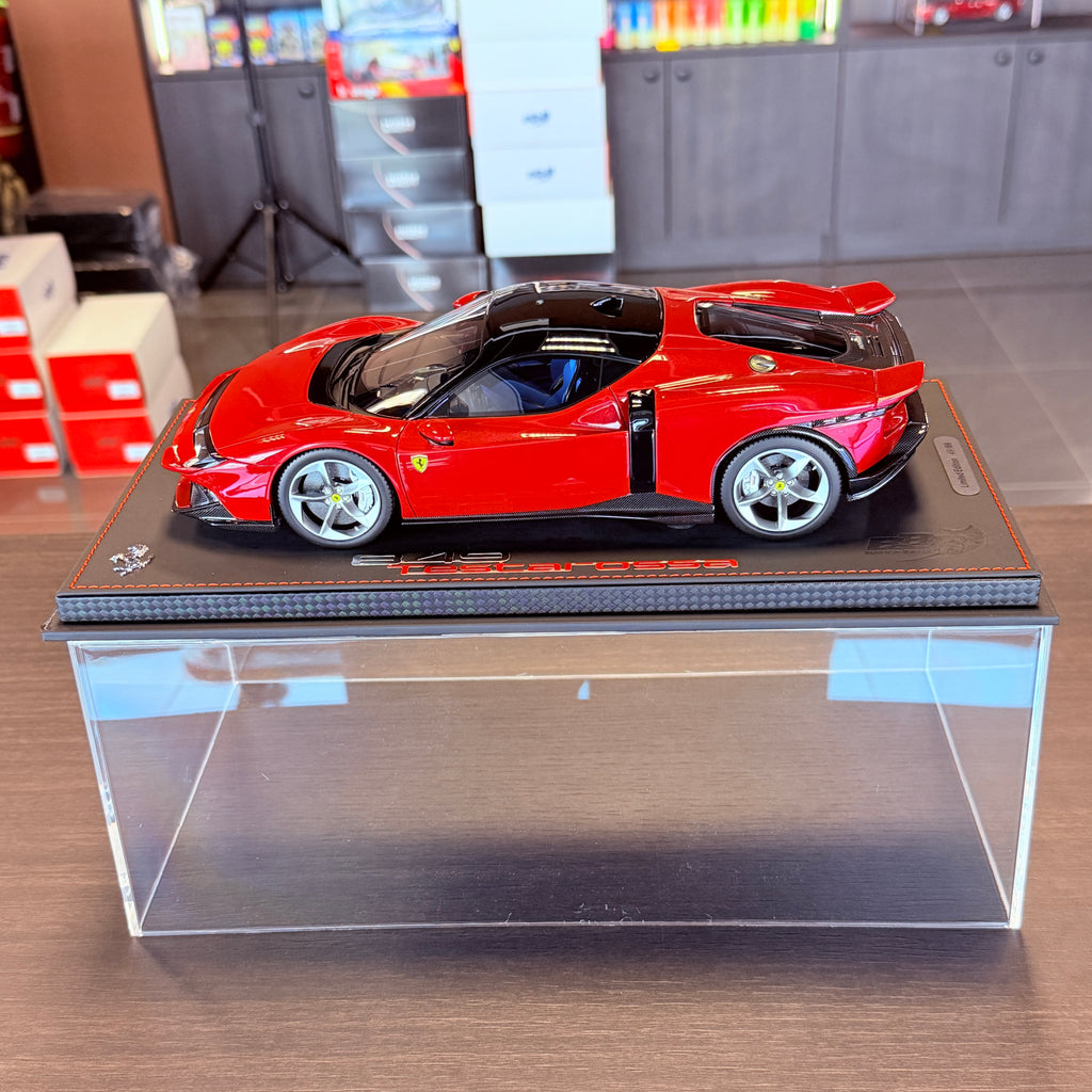 Ferrari 849 Testarossa Rosso Fiammante Press Version Limited Edition 1:18 Scale with Display Case by BBR Models