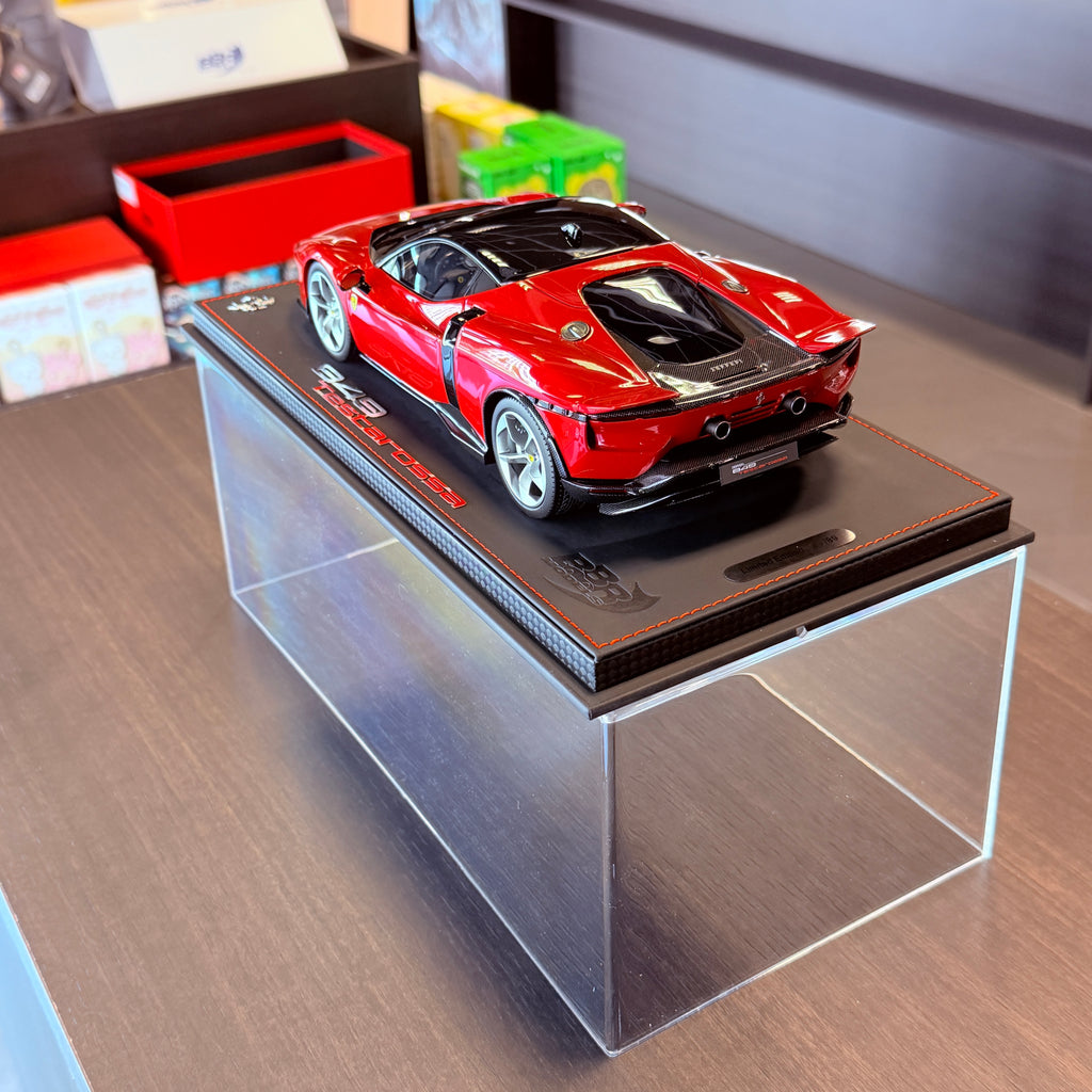 Ferrari 849 Testarossa Rosso Fiammante Press Version Limited Edition 1:18 Scale with Display Case by BBR Models