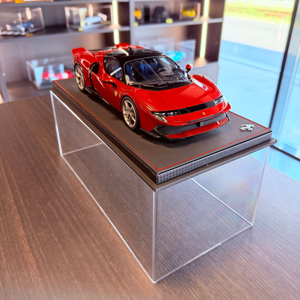 Ferrari 849 Testarossa Rosso Fiammante Press Version Limited Edition 1:18 Scale with Display Case by BBR Models