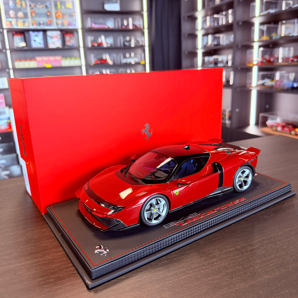 Ferrari 849 Testarossa Rosso Fiammante Press Version Limited Edition 1:18 Scale with Display Case by BBR Models