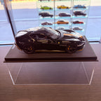 Ferrari 12Cilindri Panoramic Roof Verde British with Yellow Stripes Limited Edition 1:18 Scale with Display Case by BBR Models