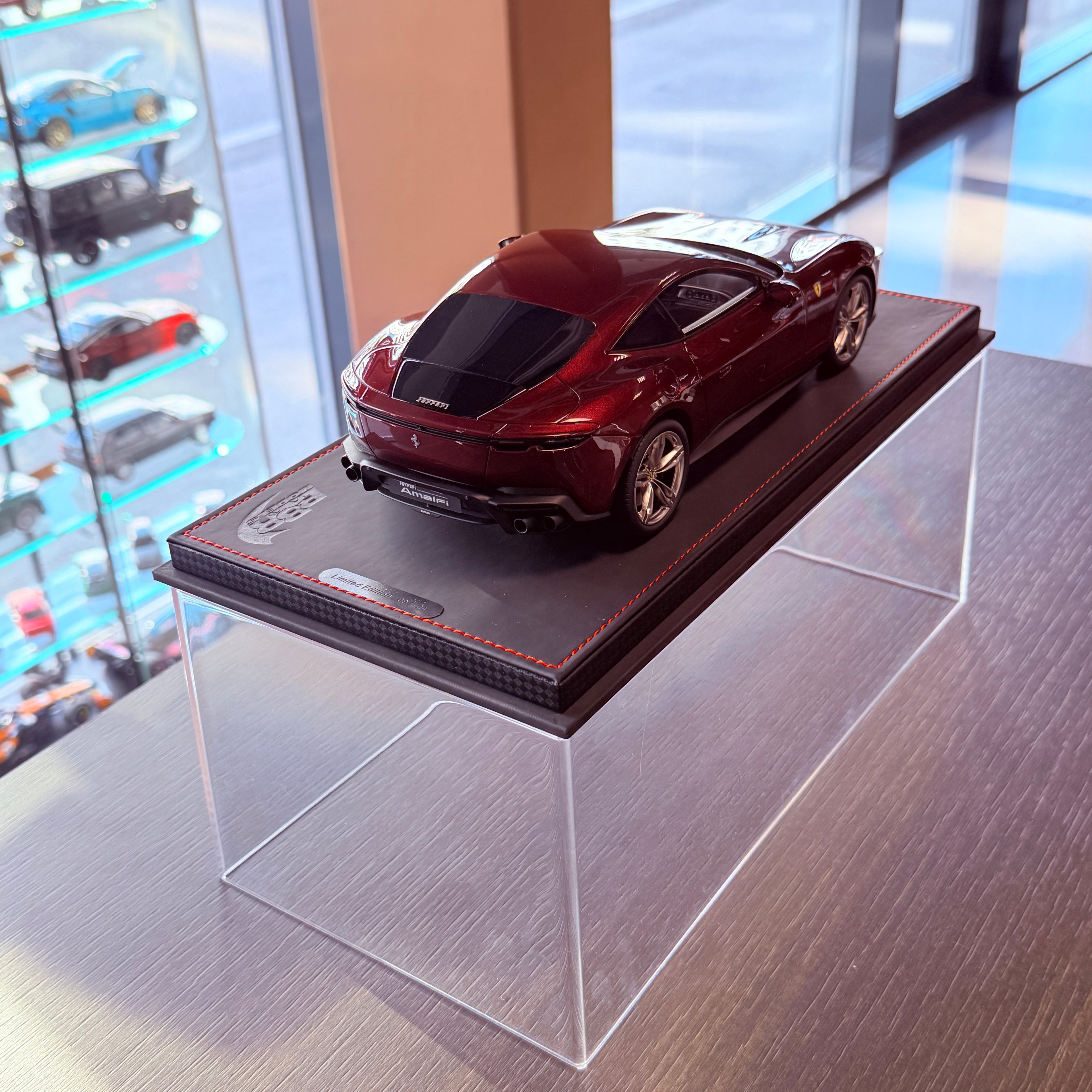 Ferrari Amalfi Rubino Micalizzato Limited Edition 1:18 Scale with Display Case by BBR Models