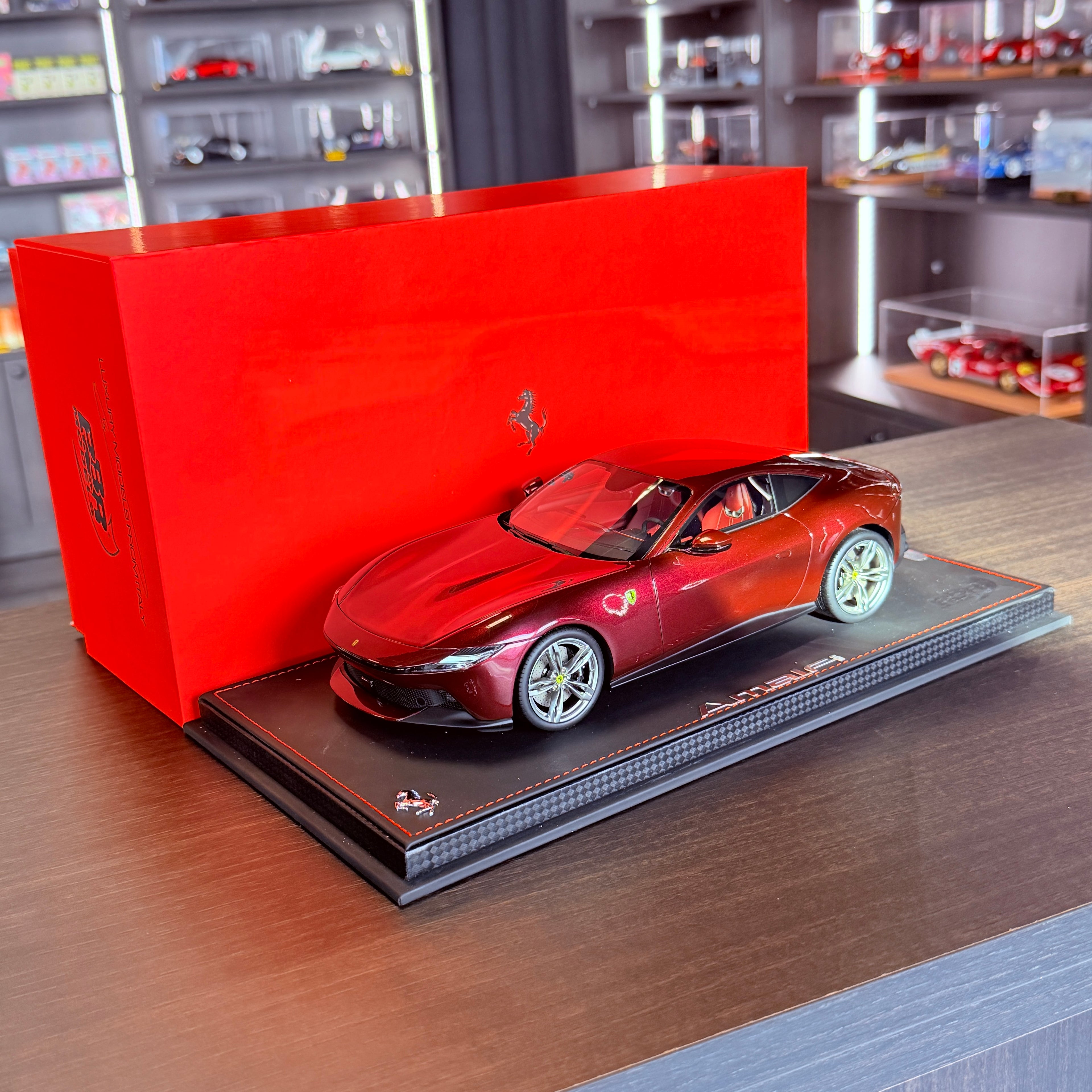 Ferrari Amalfi Rubino Micalizzato Limited Edition 1:18 Scale with Display Case by BBR Models