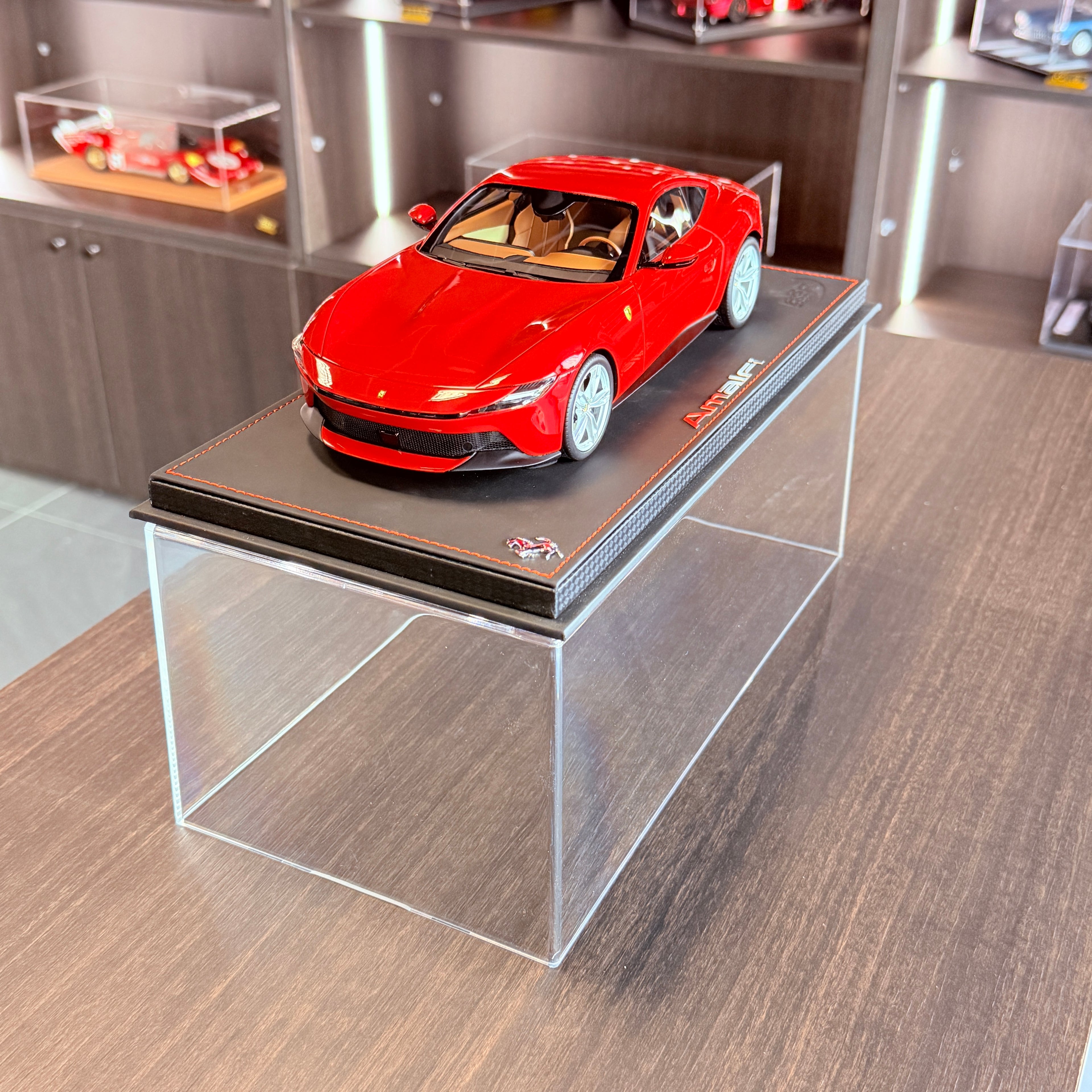 Ferrari Amalfi Rosso Corsa 1:18 Scale with Display Case by BBR Models