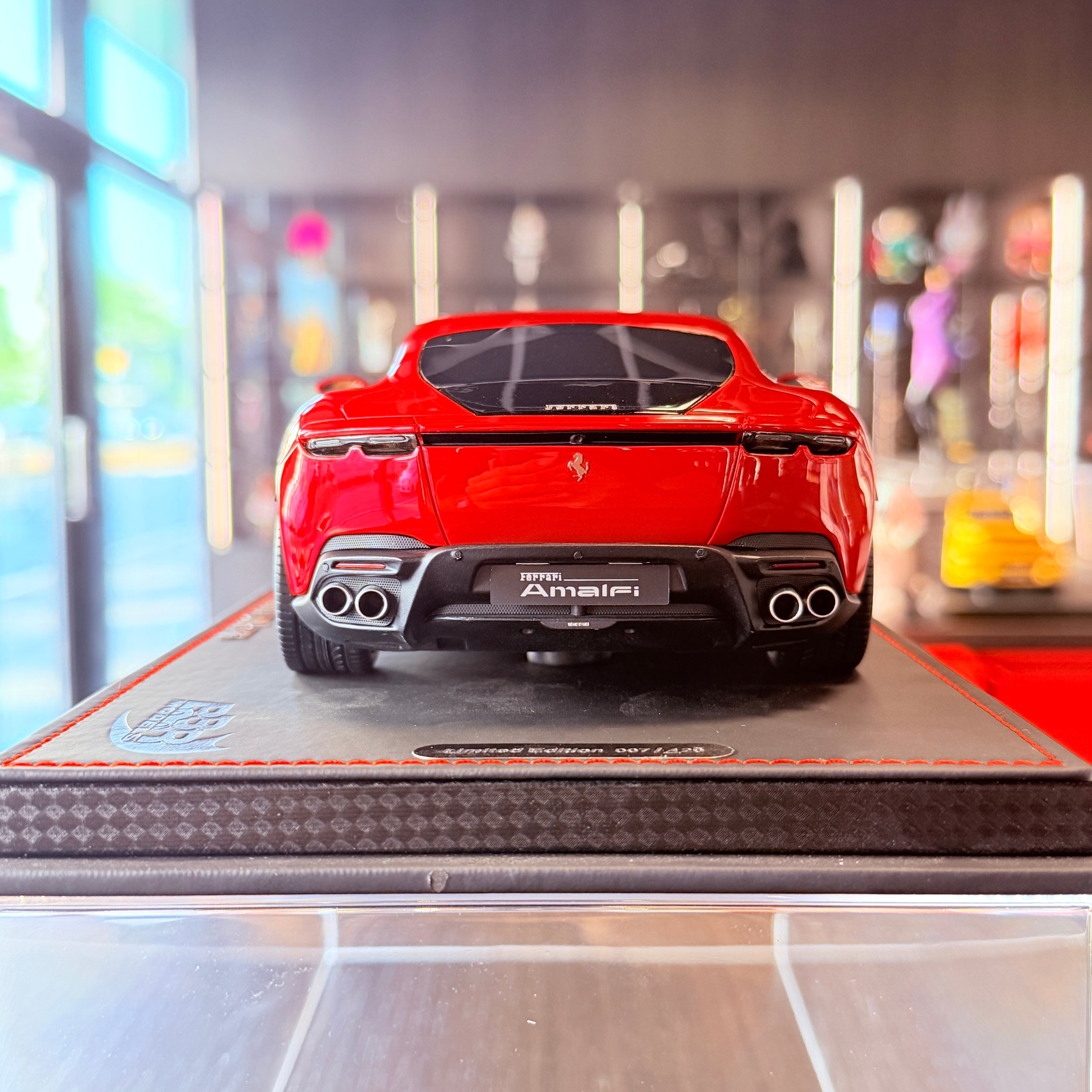 Ferrari Amalfi Rosso Corsa 1:18 Scale with Display Case by BBR Models