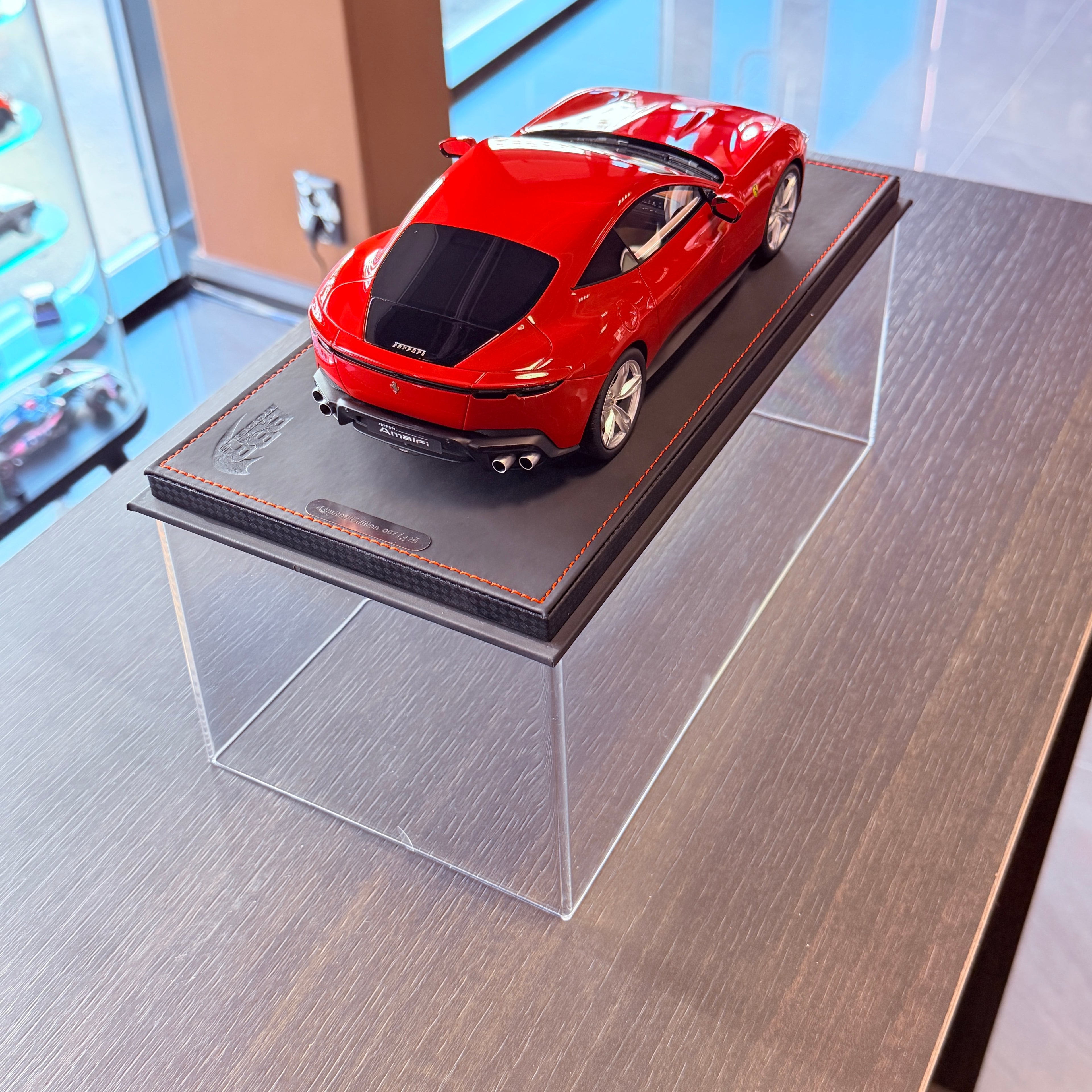 Ferrari Amalfi Rosso Corsa 1:18 Scale with Display Case by BBR Models