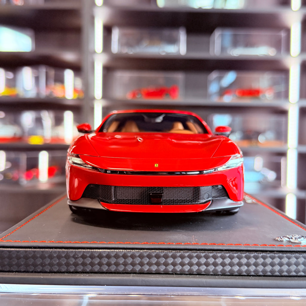 Ferrari Amalfi Rosso Corsa 1:18 Scale with Display Case by BBR Models