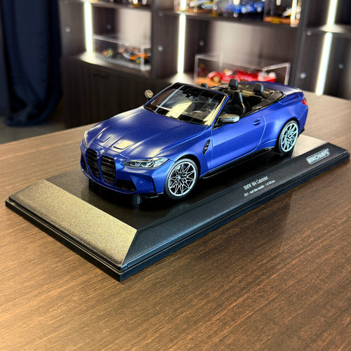 BMW M4 Cabrio 2021 Matt Blue Metallic – MINICHAMPS