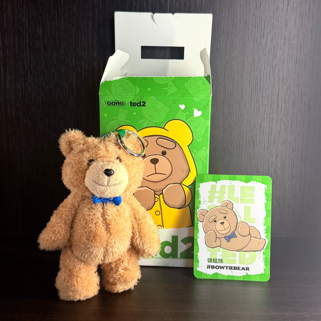 POP MART Ted2 Teddy Bear Action Series Bowtie Bear Plush Pendant