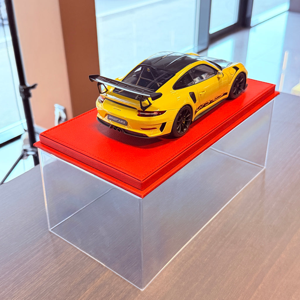 Porsche 911 (991.2) GT3 RS с пакет Weissach Racing Yellow – мащабен модел автомобил в мащаб 1:18 от AUTOart