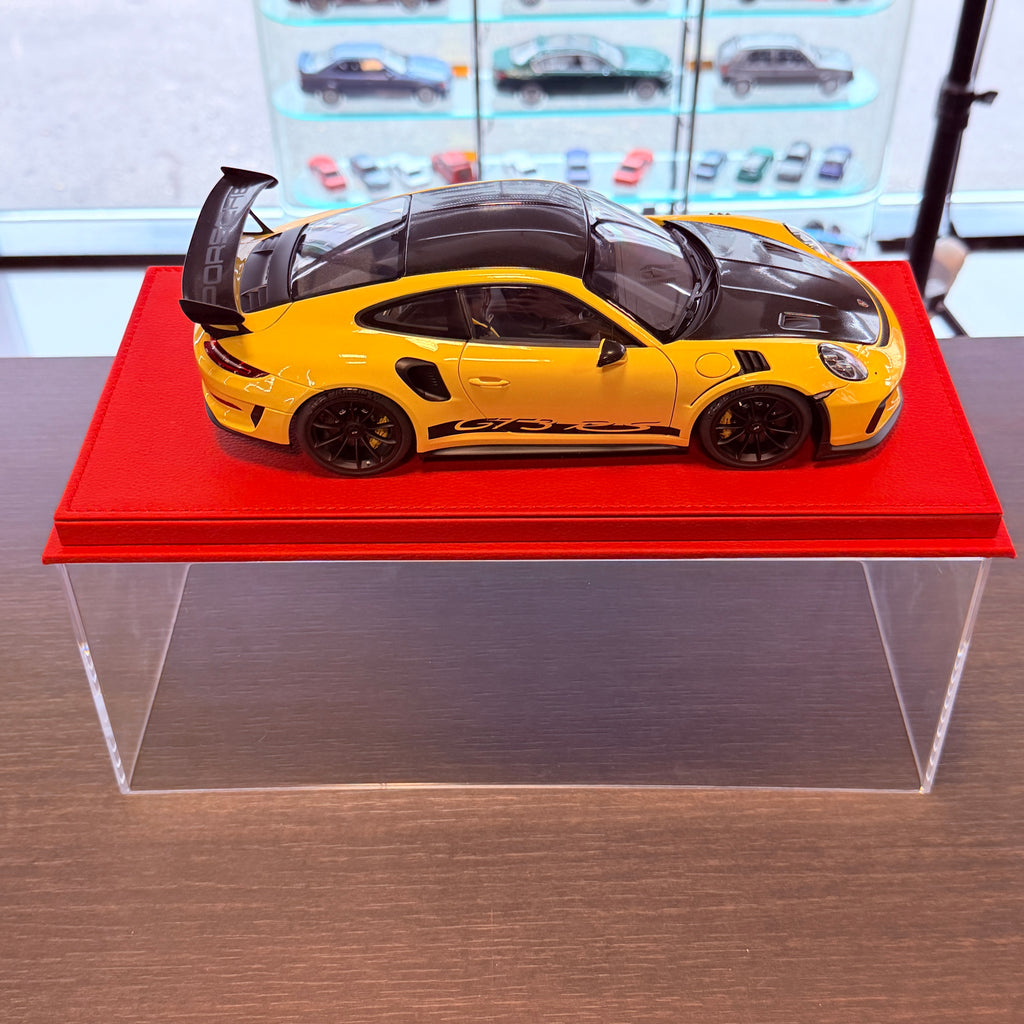 Porsche 911 (991.2) GT3 RS с пакет Weissach Racing Yellow – мащабен модел автомобил в мащаб 1:18 от AUTOart