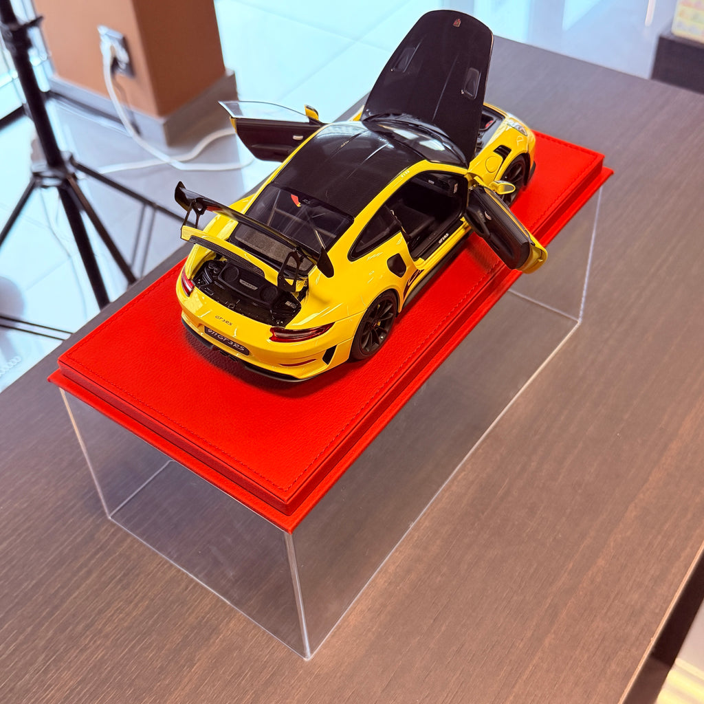 Porsche 911 (991.2) GT3 RS с пакет Weissach Racing Yellow – мащабен модел автомобил в мащаб 1:18 от AUTOart
