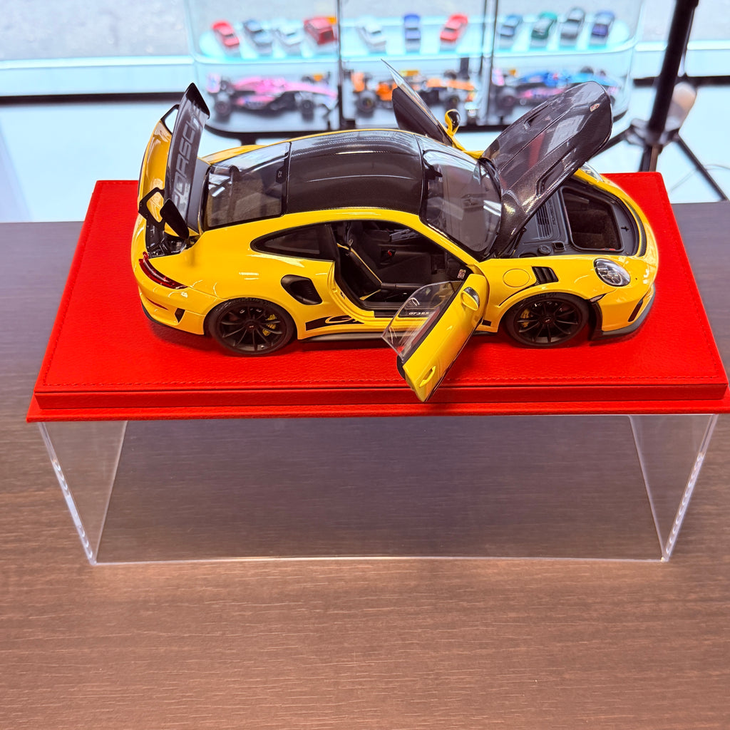 Porsche 911 (991.2) GT3 RS с пакет Weissach Racing Yellow – мащабен модел автомобил в мащаб 1:18 от AUTOart