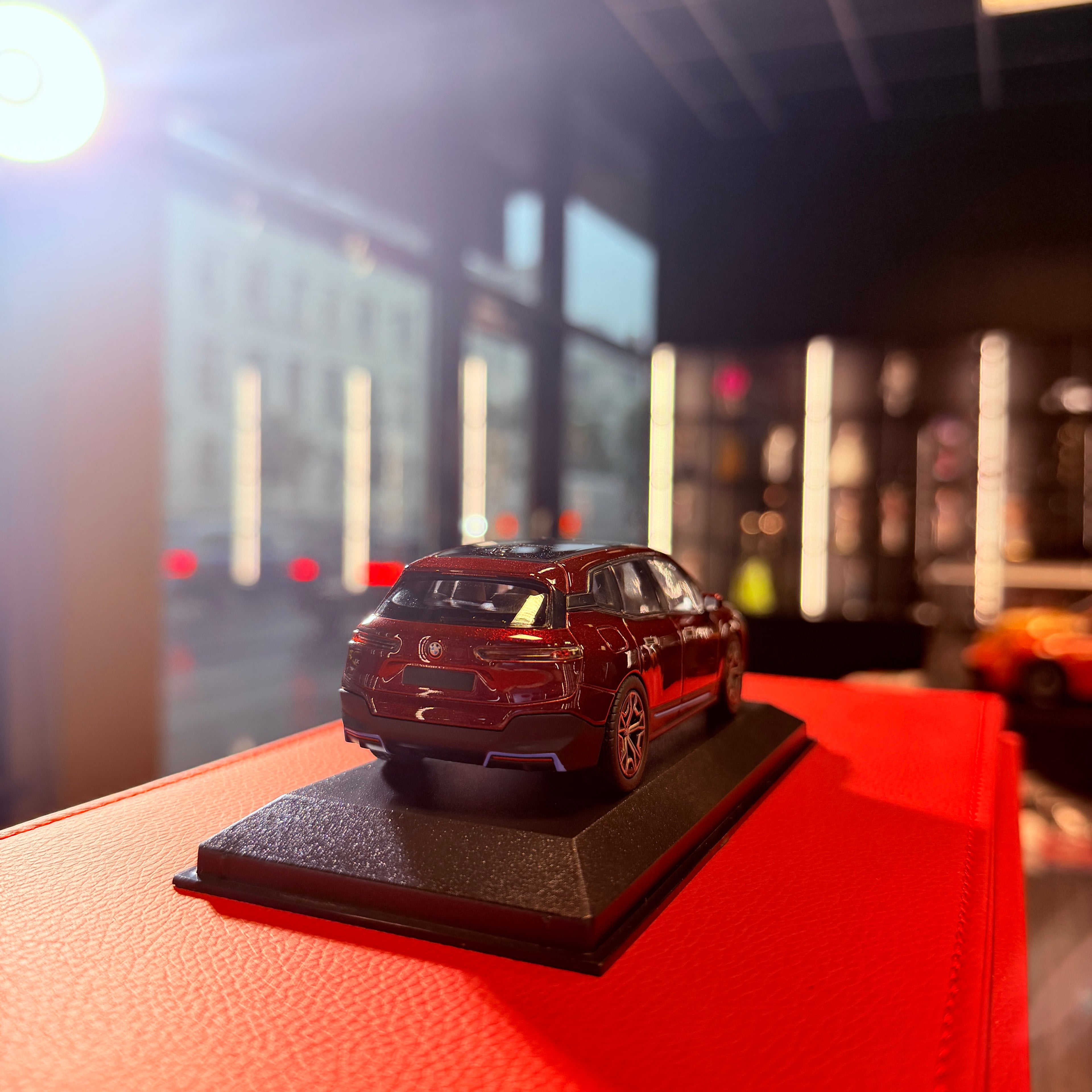 BMW iX 2022 Red Metallic – 1:43 Scale Model Car by MINICHAMPS