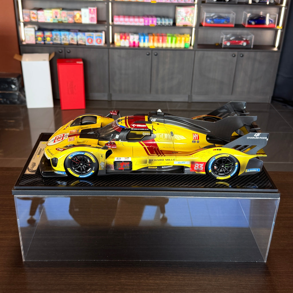 BBR Models Ferrari 499P #83 Dirty Version – Winner 24 Hours of Le Mans 2025 – Kubica, Ye & Hanson – 1:12 Scale Model Car (Limited Edition 10 pcs)
