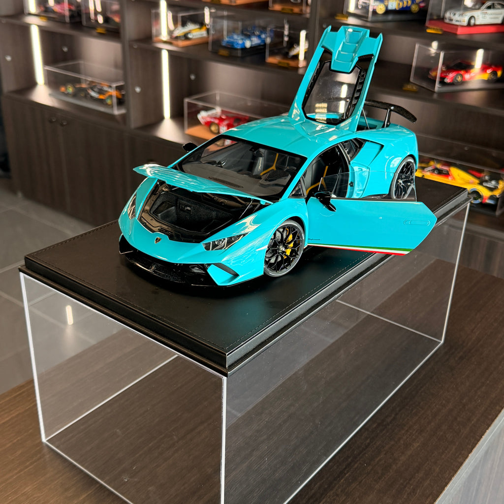 AUTOart Lamborghini Huracán Performante Blu Glauco (Solid Blue) – 1:12 Scale Model Car