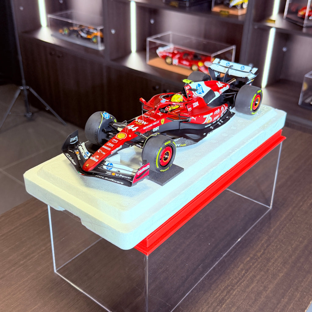 Ferrari SF-25 F1 Monaco Grand Prix 2025 Lewis Hamilton #44 1:18 Scale Poliform by BBR Models
