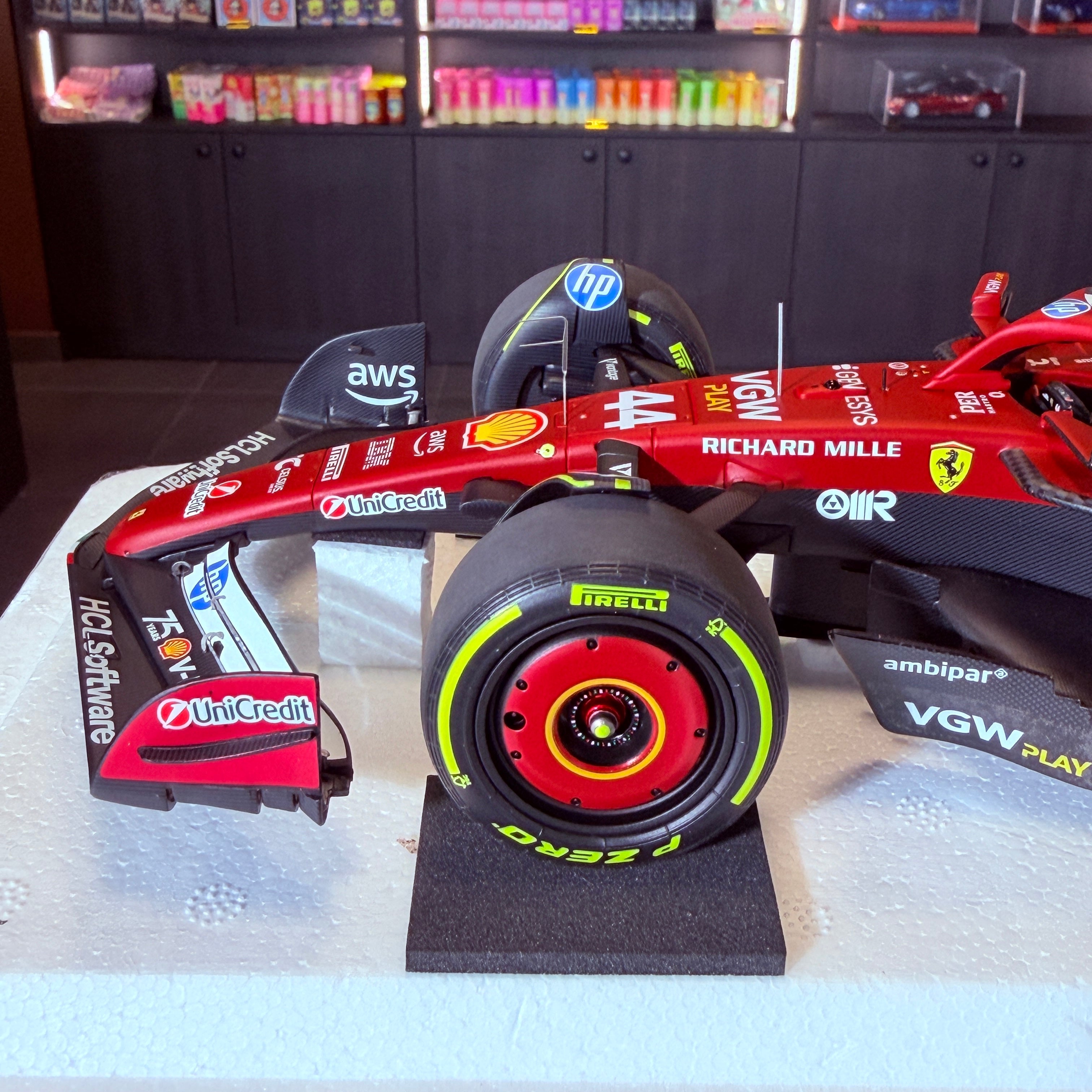 Ferrari SF-25 F1 Monaco Grand Prix 2025 Lewis Hamilton #44 1:18 Scale Poliform by BBR Models