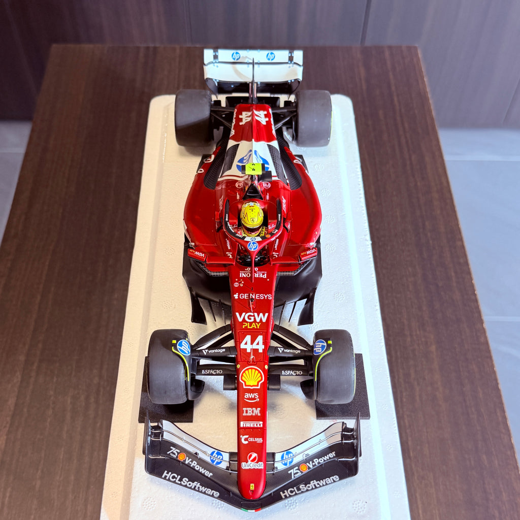 Ferrari SF-25 F1 Monaco Grand Prix 2025 Lewis Hamilton #44 1:18 Scale Poliform by BBR Models