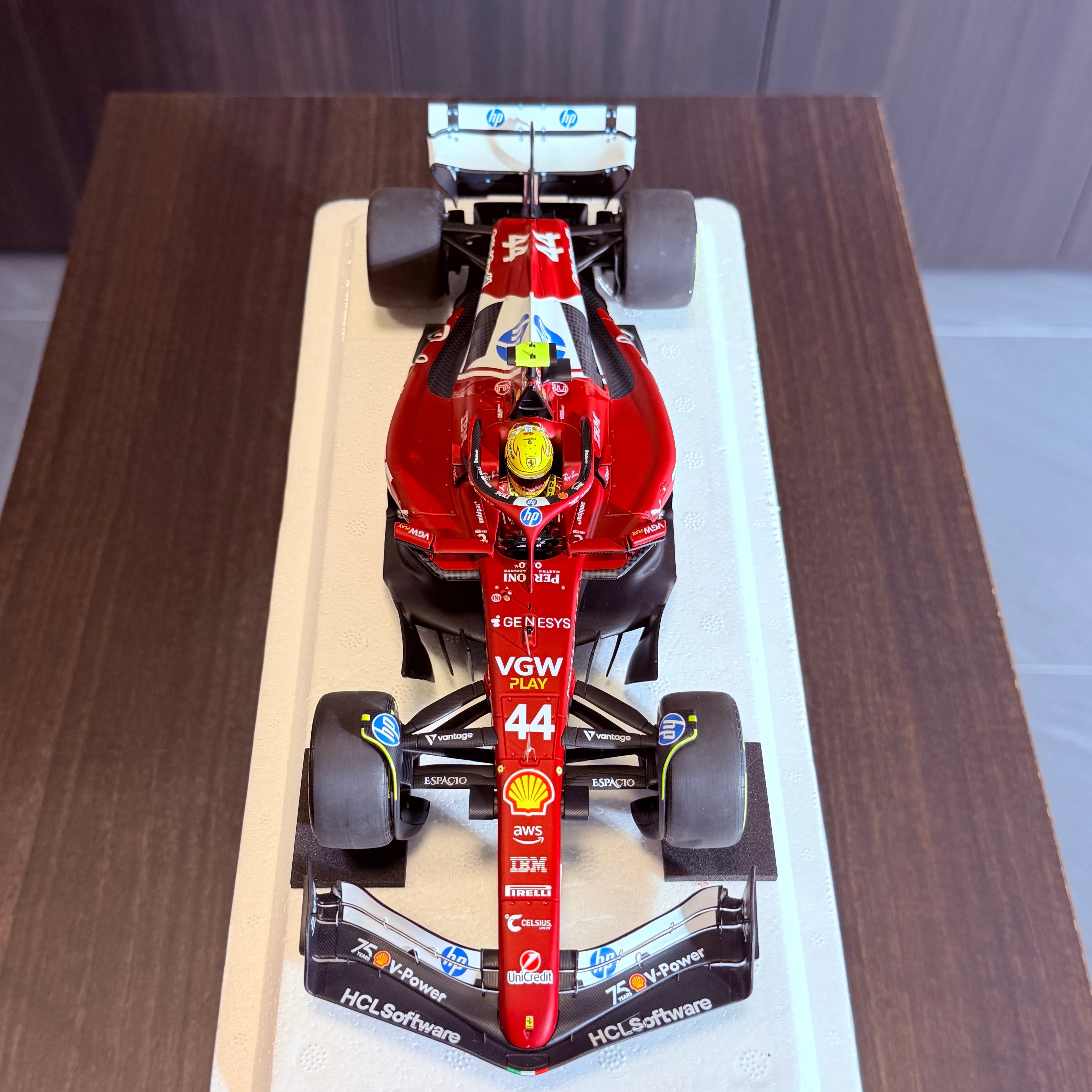 Ferrari SF-25 F1 Monaco Grand Prix 2025 Lewis Hamilton #44 1:18 Scale Poliform by BBR Models