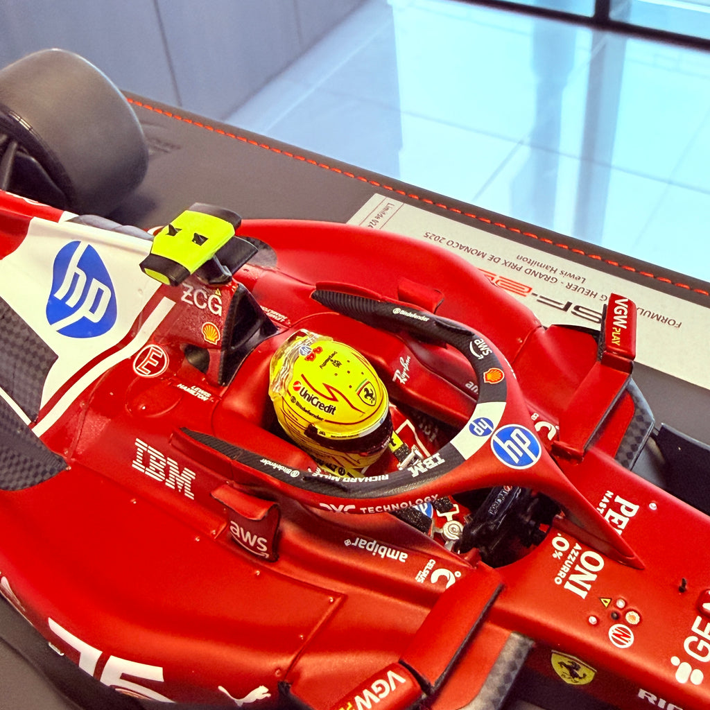 Ferrari SF-25 F1 Monaco Grand Prix 2025 Lewis Hamilton #44 1:18 Scale by BBR Models (Limited 100)