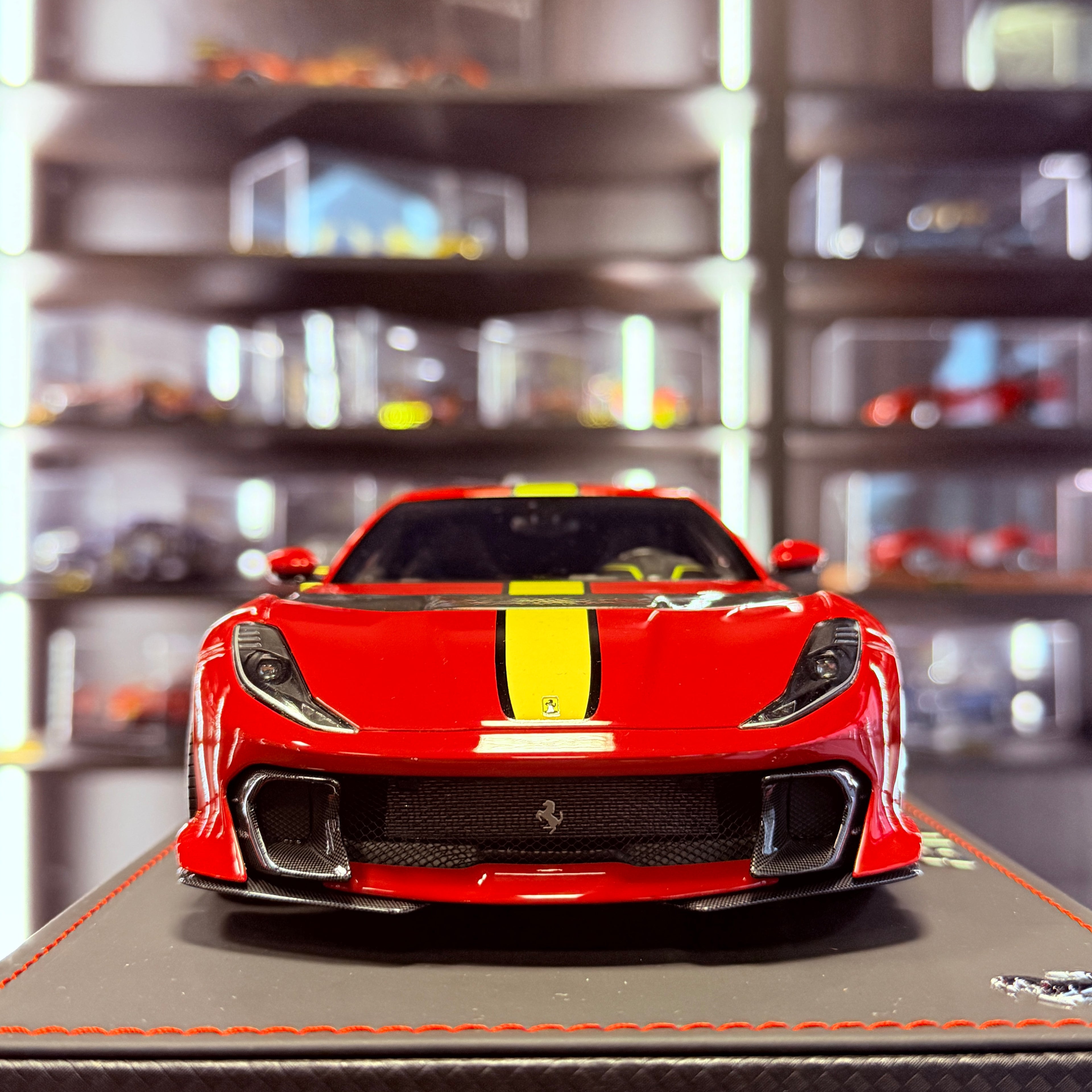 Ferrari 812 Competizione 2021 Rosso Corsa 322 1:18 Scale with Display Case by BBR Models (Limited 212)