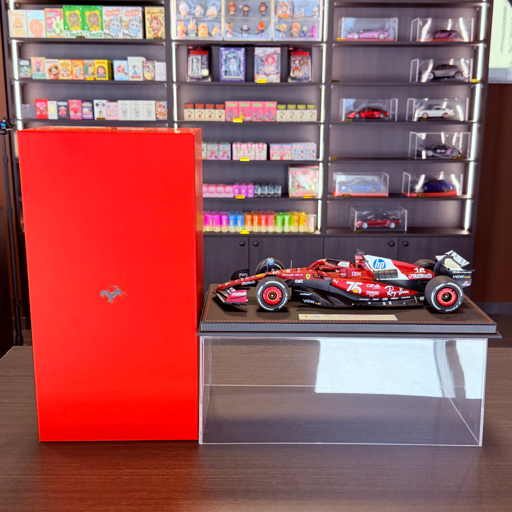 Ferrari SF-25 F1 Monaco Grand Prix 2025 Charles Leclerc #16 1:18 Scale with Display Case by BBR Models (Limited 216)