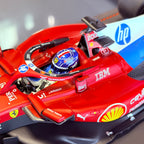 Ferrari SF-25 F1 Miami Grand Prix Charles Leclerc #16 1:18 Scale Luxury Pack with Display Case by BBR Models