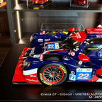 Oreca 07 Gibson United Autosports, zmagovalec razreda LMP2 na 24-urni dirki Le Mans 2024, merilo 1:18 z vitrino znamke Spark