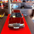 AUTOart Mercedes-Benz 190 E 2.0 W201 1:18 Barolo Red elevated view