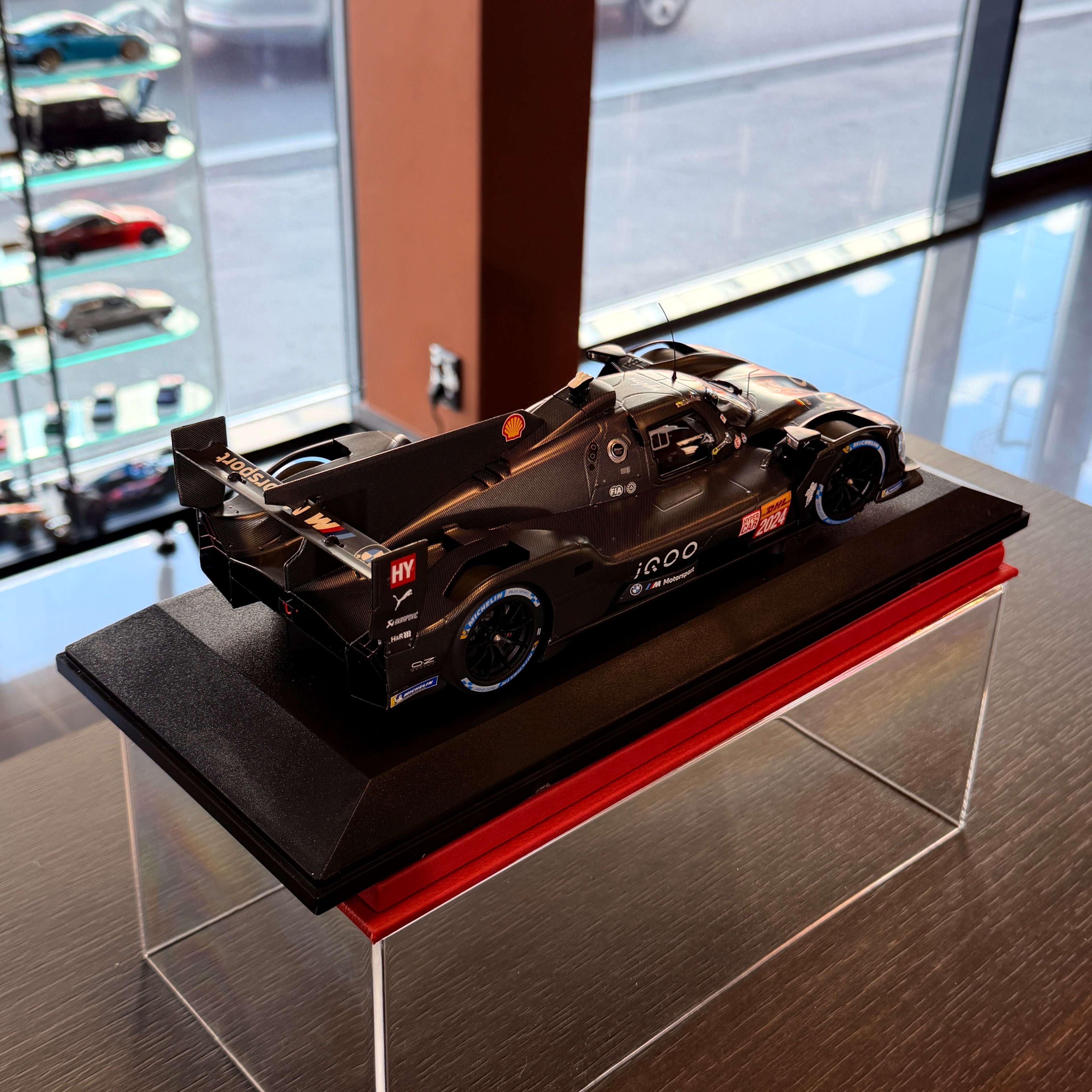 BMW M Hybrid V8 Test Car 2023 Limited Edition 338 Pieces 1:18 Scale with Display Case by Minichamps
