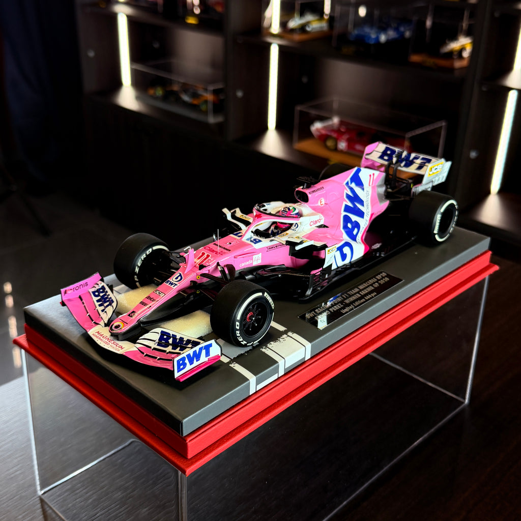 BWT Racing Point F1 Team Mercedes RP20, Marele Premiu de la Sakhir 2020, Sergio Pérez, ediție limitată la 666 de exemplare, scară 1:18, cu vitrină, de la Minichamps